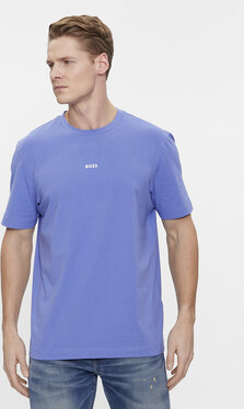 Niebieski t-shirt Hugo Boss z krótkim rękawem w stylu casual