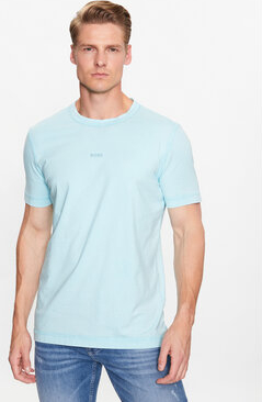 Niebieski t-shirt Hugo Boss z krótkim rękawem w stylu casual
