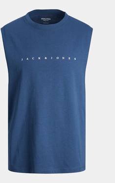 Niebieski t-shirt Jack & Jones w stylu casual