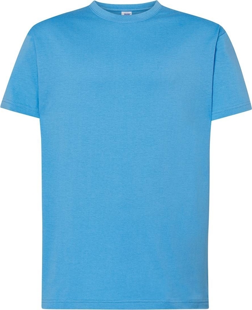 Niebieski t-shirt JK Collection w stylu casual z bawełny z krótkim rękawem