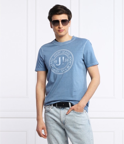 Niebieski t-shirt Joop! w młodzieżowym stylu