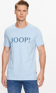 Niebieski t-shirt Joop! w młodzieżowym stylu z krótkim rękawem