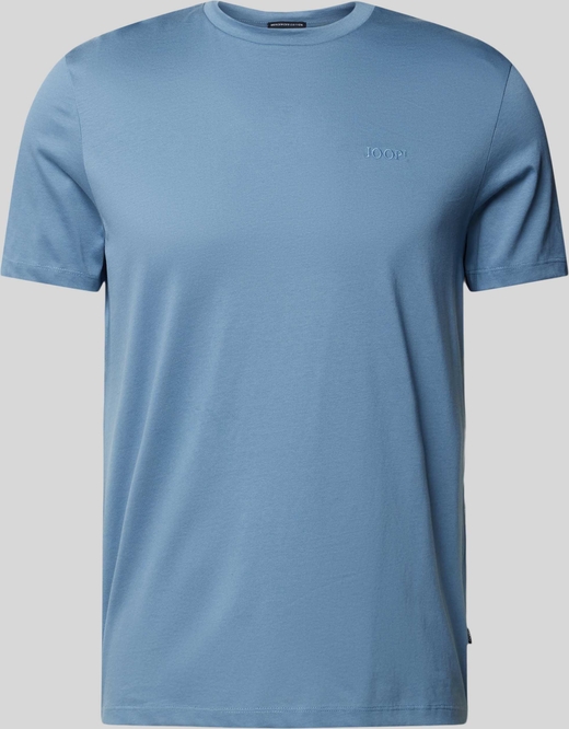 Niebieski t-shirt Joop! z bawełny w stylu casual z krótkim rękawem