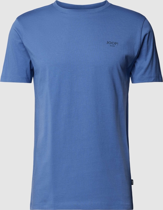 Niebieski t-shirt Joop! z nadrukiem z bawełny
