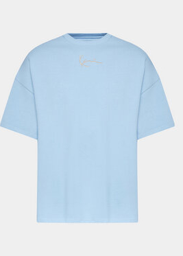 Niebieski t-shirt Karl Kani w stylu casual z krótkim rękawem