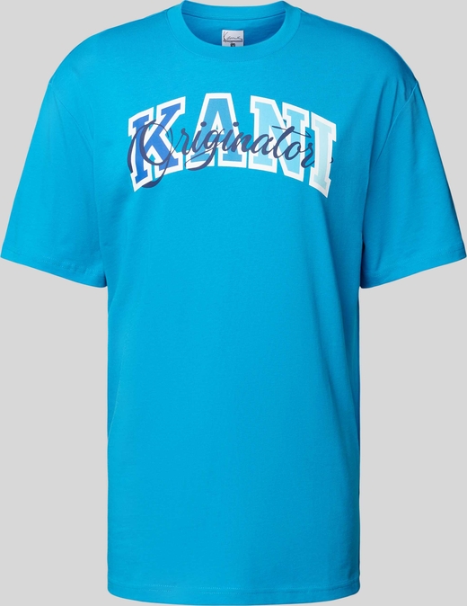 Niebieski t-shirt Karl Kani z bawełny