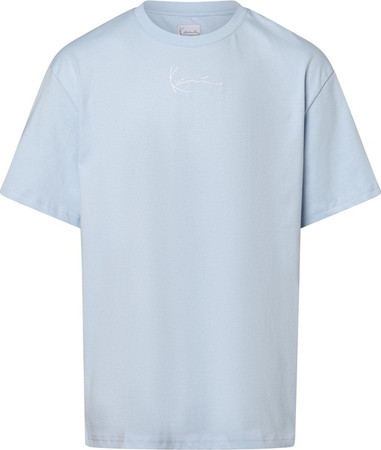 Niebieski t-shirt Karl Kani z bawełny z krótkim rękawem