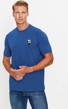 Niebieski t-shirt Karl Lagerfeld w stylu casual