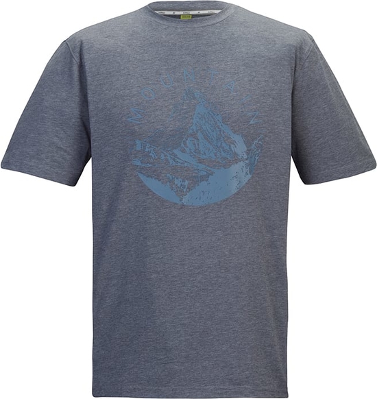 Niebieski t-shirt Killtec z nadrukiem z bawełny