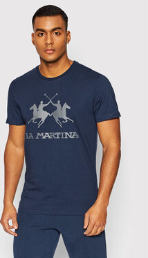 Niebieski t-shirt La Martina w młodzieżowym stylu