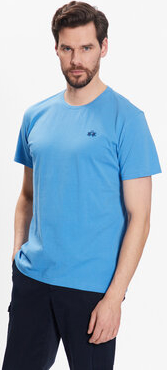 Niebieski t-shirt La Martina w stylu casual z krótkim rękawem