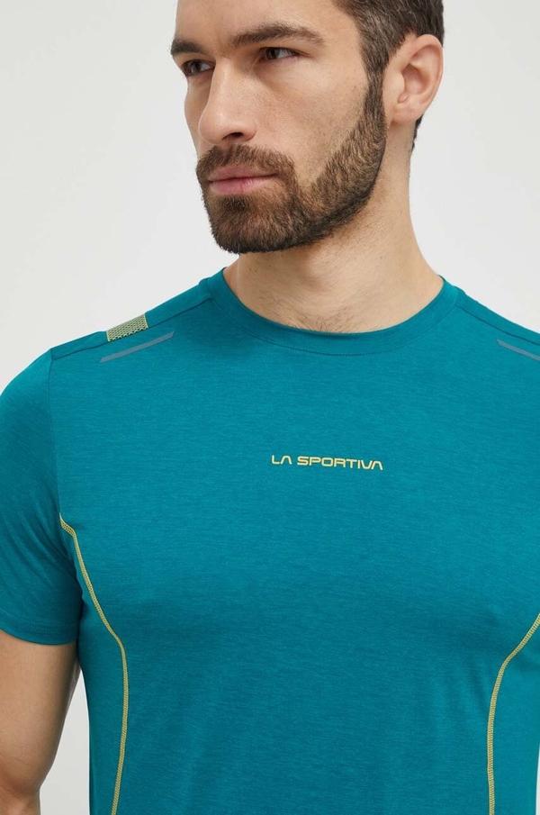 Niebieski t-shirt La Sportiva w sportowym stylu