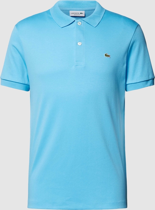 Niebieski t-shirt Lacoste z krótkim rękawem