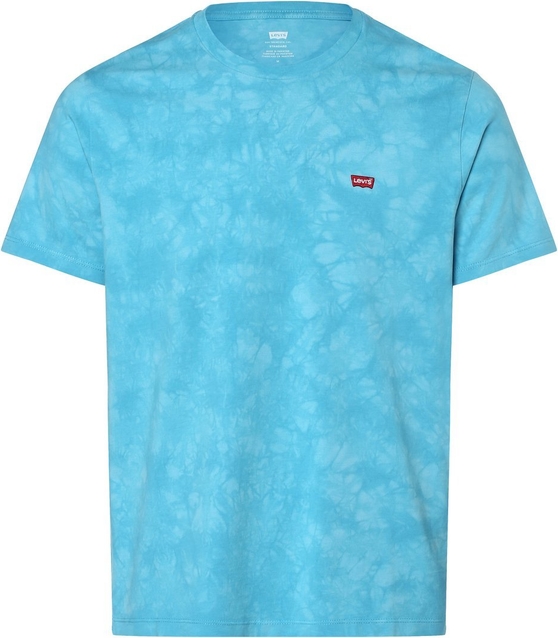 Niebieski t-shirt Levis z krótkim rękawem z dżerseju w stylu casual