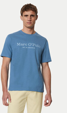 Niebieski t-shirt Marc O'Polo z krótkim rękawem w młodzieżowym stylu