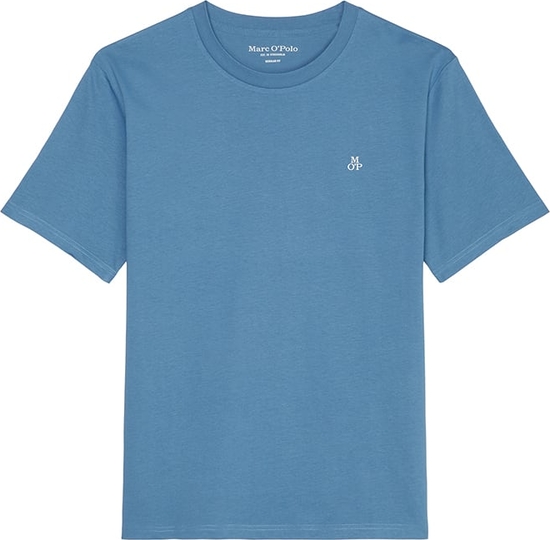 Niebieski t-shirt Marc O'Polo z krótkim rękawem w stylu casual