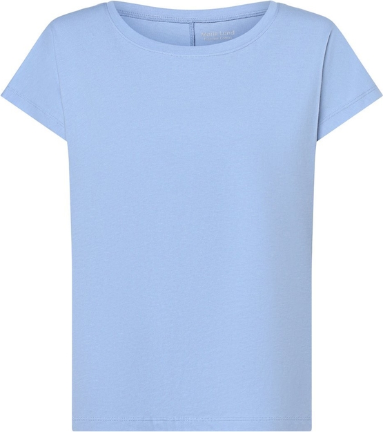 Niebieski t-shirt Marie Lund z bawełny