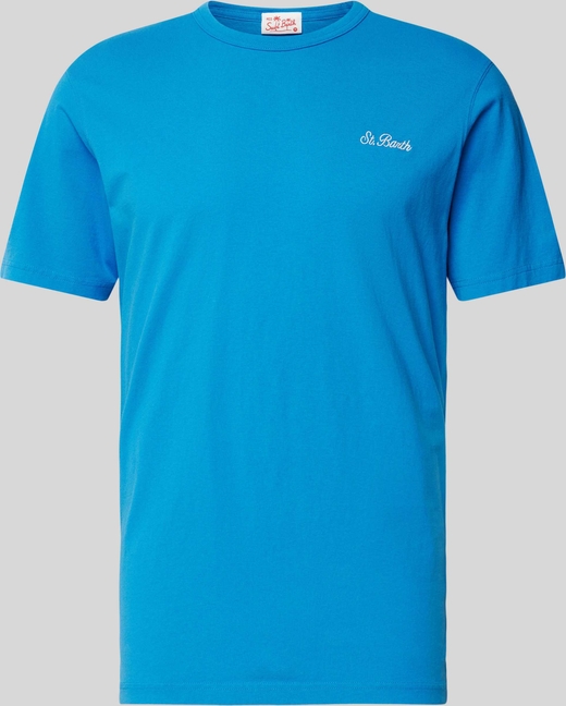 Niebieski t-shirt Mc2 Saint Barth w stylu casual z bawełny