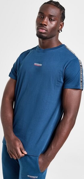 Niebieski t-shirt Mckenzie z krótkim rękawem w stylu casual