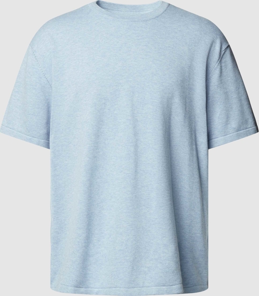 Niebieski t-shirt McNeal z krótkim rękawem w stylu casual