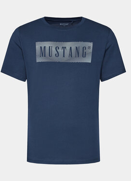 Niebieski t-shirt Mustang w młodzieżowym stylu
