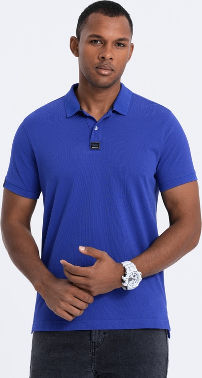 Niebieski t-shirt Ombre z bawełny