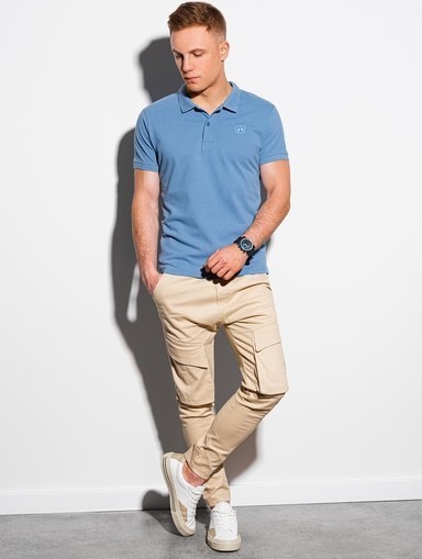 Niebieski t-shirt Ombre z krótkim rękawem w stylu casual
