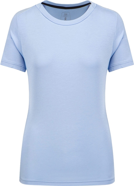Niebieski t-shirt On Running z krótkim rękawem w sportowym stylu