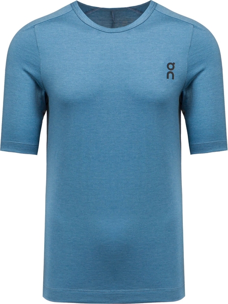 Niebieski t-shirt On Running z wełny