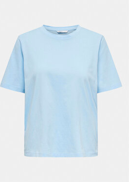Niebieski t-shirt Only w stylu casual z okrągłym dekoltem