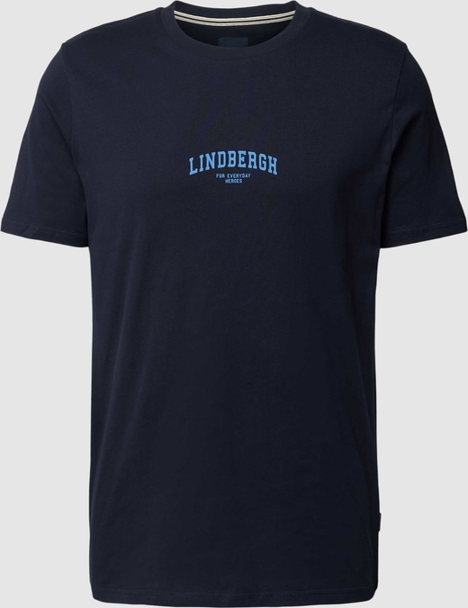 Niebieski t-shirt Peek&Cloppenburg w młodzieżowym stylu z krótkim rękawem
