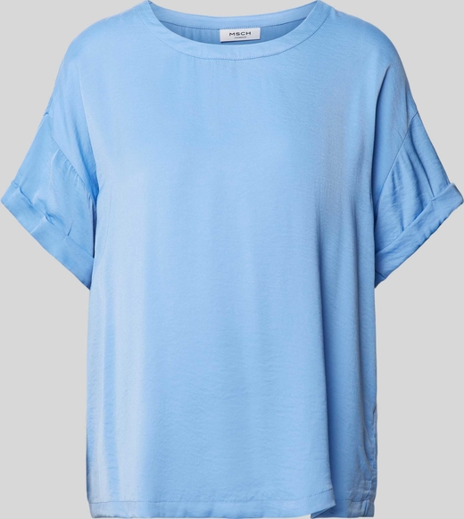 Niebieski t-shirt Peek&Cloppenburg z krótkim rękawem w stylu casual