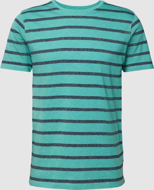 Niebieski t-shirt Peek&Cloppenburg z krótkim rękawem z bawełny