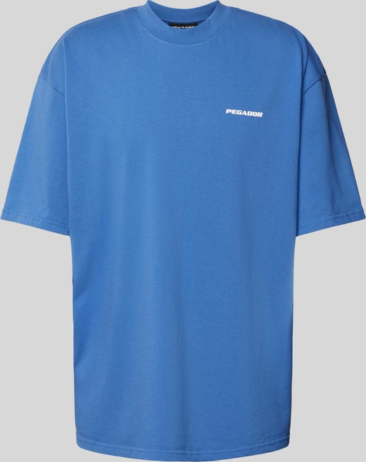 Niebieski t-shirt Pegador w stylu casual z krótkim rękawem