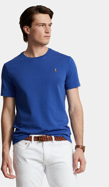 Niebieski t-shirt POLO RALPH LAUREN z krótkim rękawem w stylu casual