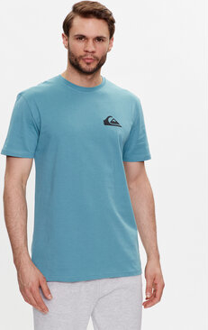 Niebieski t-shirt Quiksilver z krótkim rękawem w stylu casual