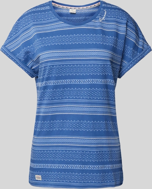 Niebieski t-shirt Ragwear z krótkim rękawem z bawełny