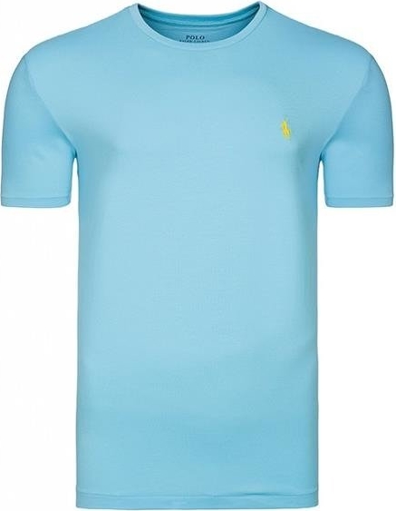 Niebieski t-shirt Ralph Lauren w stylu casual z krótkim rękawem