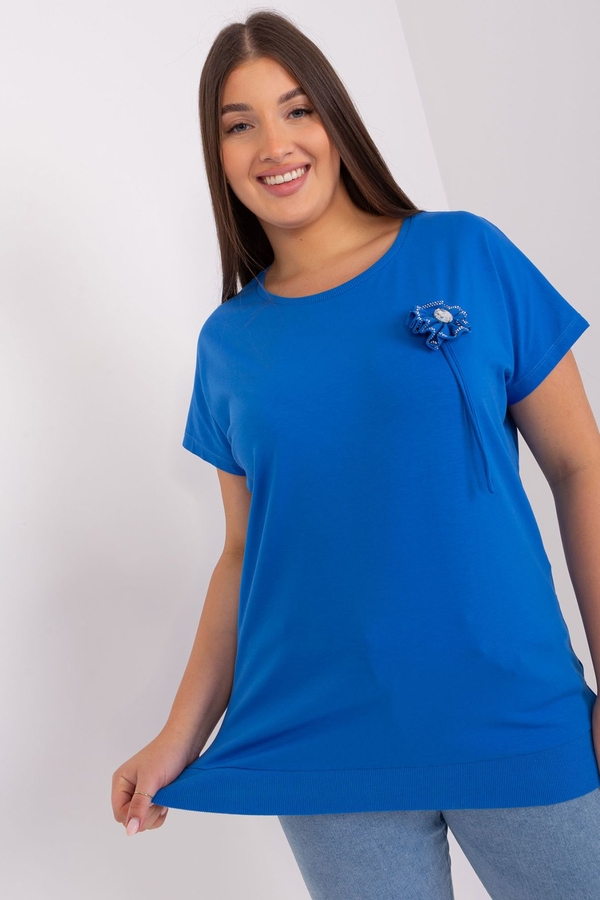 Niebieski t-shirt Relevance w stylu casual