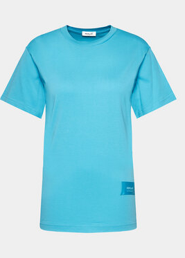 Niebieski t-shirt Replay z krótkim rękawem z okrągłym dekoltem
