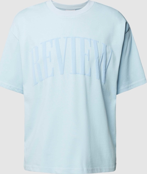 Niebieski t-shirt Review w stylu casual