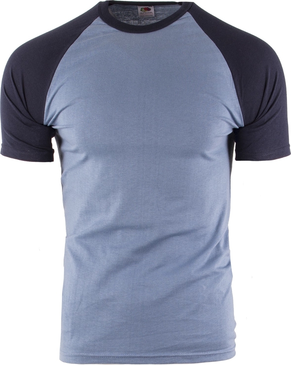Niebieski t-shirt Risardi z krótkim rękawem