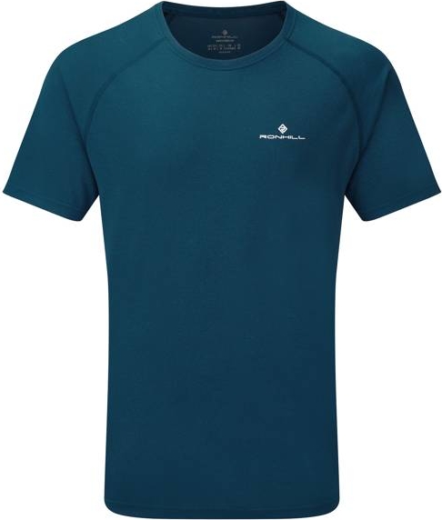 Niebieski t-shirt Ronhill w stylu casual z krótkim rękawem