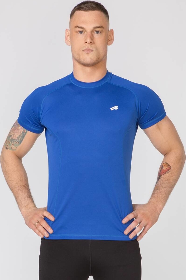 Niebieski t-shirt Rough Radical z tkaniny z krótkim rękawem