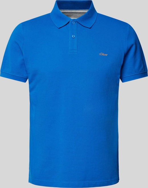 Niebieski t-shirt S.Oliver z krótkim rękawem w stylu casual z bawełny