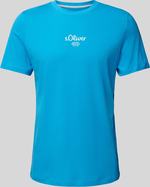 Niebieski t-shirt S.Oliver z nadrukiem