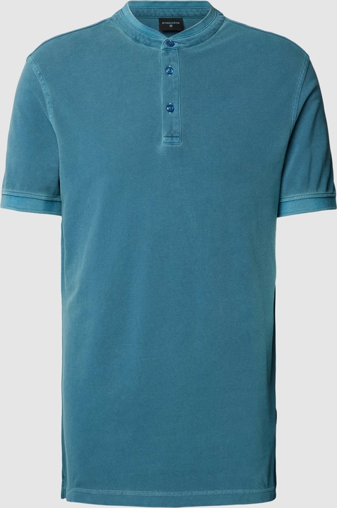 Niebieski t-shirt Strellson z bawełny z krótkim rękawem
