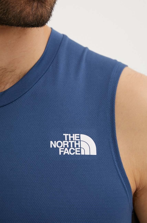 Niebieski t-shirt The North Face w sportowym stylu