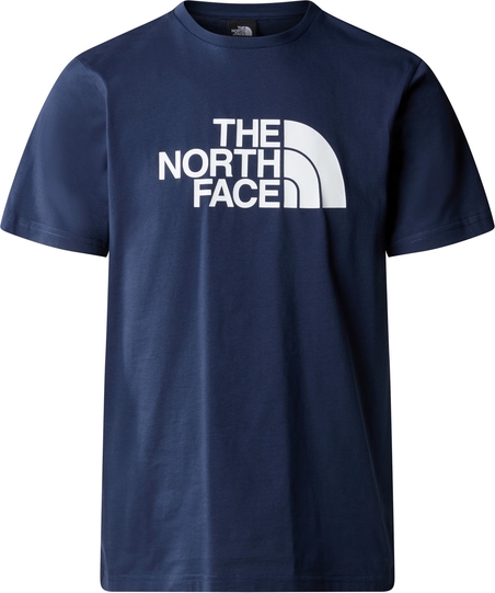 Niebieski t-shirt The North Face z wełny w młodzieżowym stylu