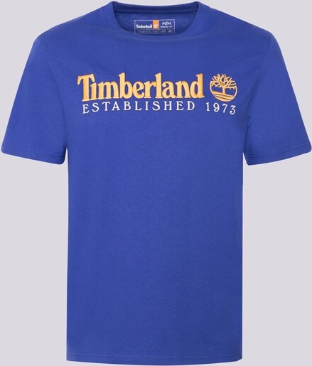 Niebieski t-shirt Timberland w młodzieżowym stylu